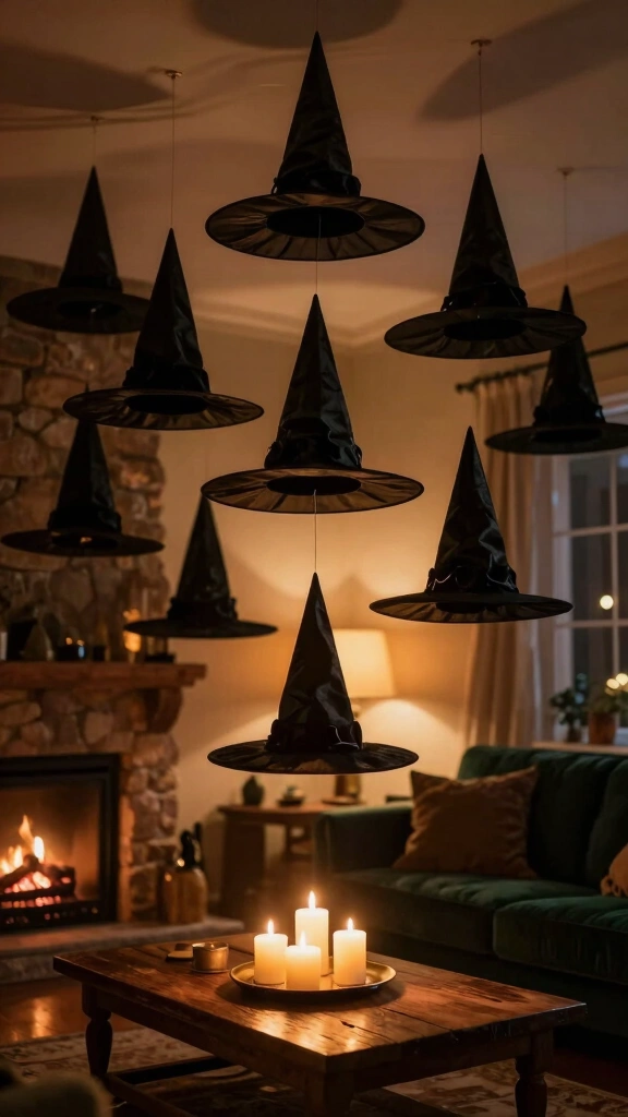 Floating Ceiling Witch Hats