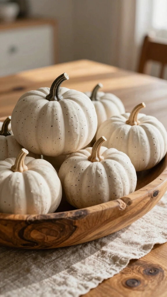 Textured Speckled Stoneware Pumpkins