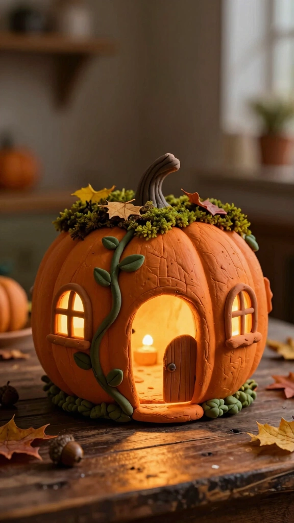 Whimsical Pumpkin Fairy Houses