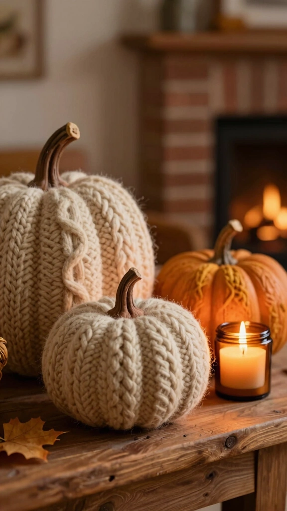 Cozy Wool-Wrapped Clay Pumpkins