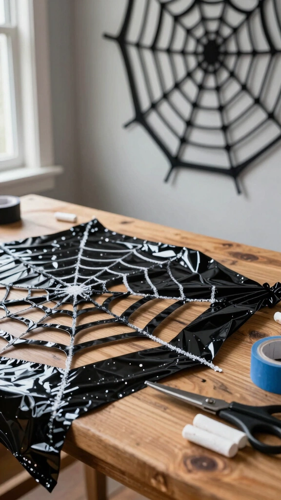 Trash Bag Spiderwebs