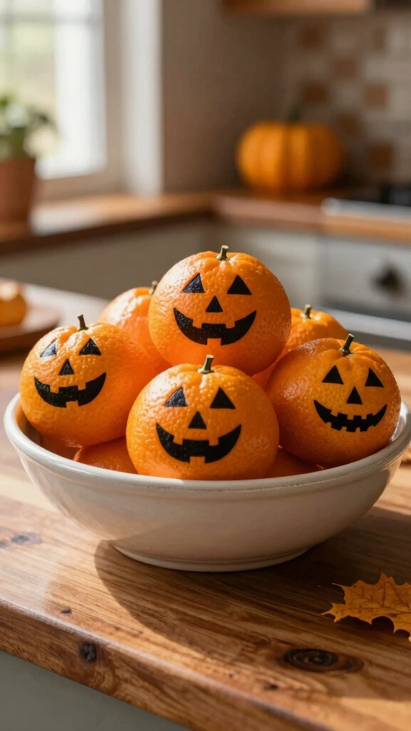 Clementine Jack-o'-Lanterns