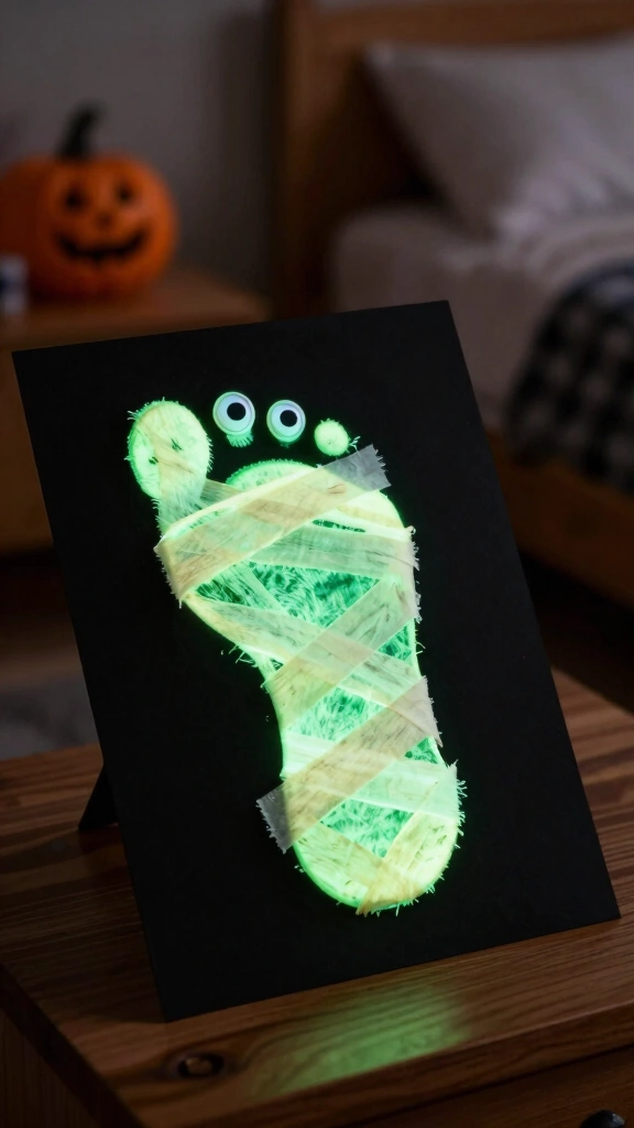 Glowing Mummy Footprints