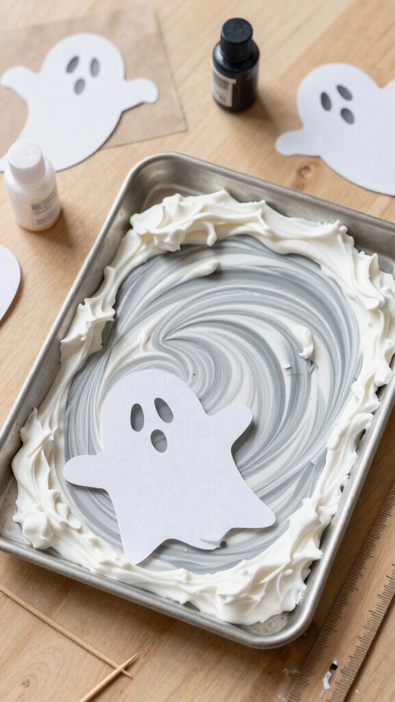 Shaving Cream Marbled Ghosts