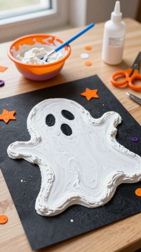 Puffy Paint Ghost Art