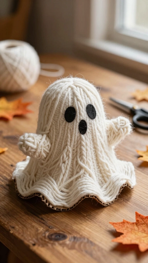 Cozy Yarn-Wrapped Ghosts