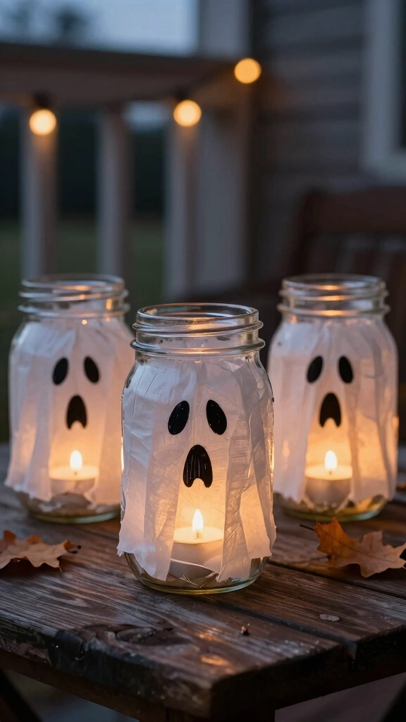 Glowing Mason Jar Lanterns