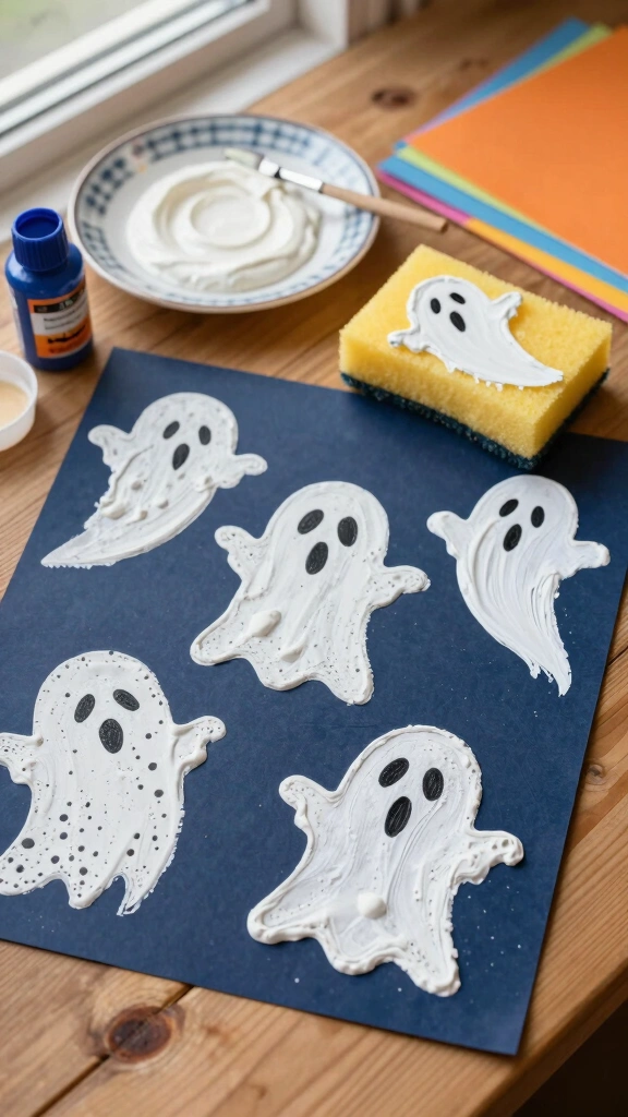 Sponge Painted Ghosts