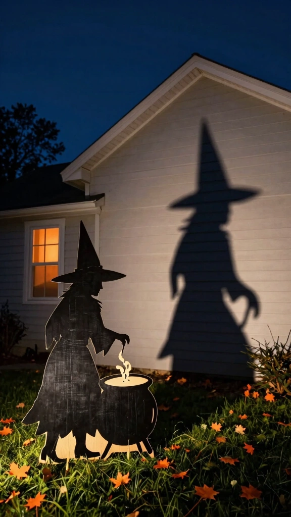 Plywood Witch Silhouettes