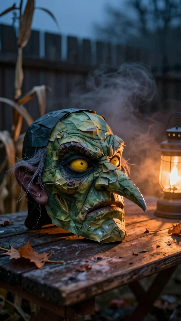 Paper Mache Witch Mask