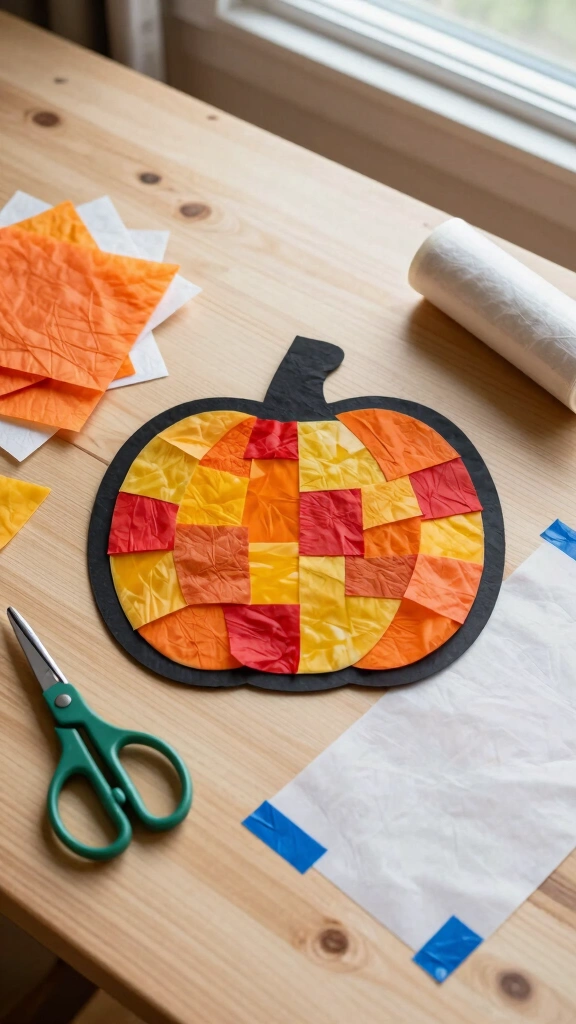 Classic Tissue Paper and Contact Paper Suncatcher