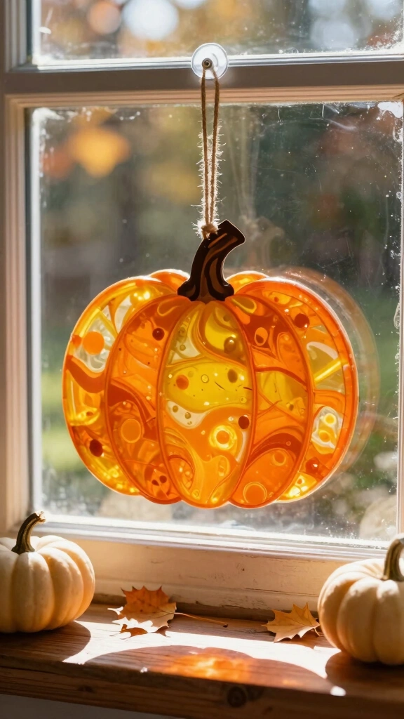 Melted Crayon Shaving Suncatcher