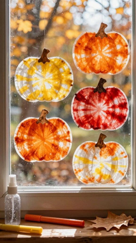 Coffee Filter Tie-Dye Suncatcher