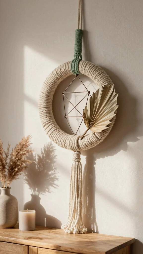 Boho Chic Macrame Cord Pumpkin
