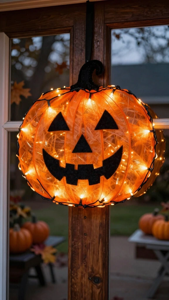 Lighted Jack-o'-Lantern Wire Frame