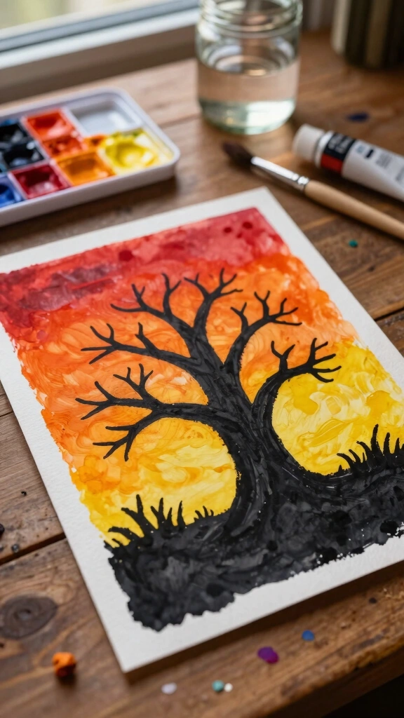 Silhouette Halloween Trees