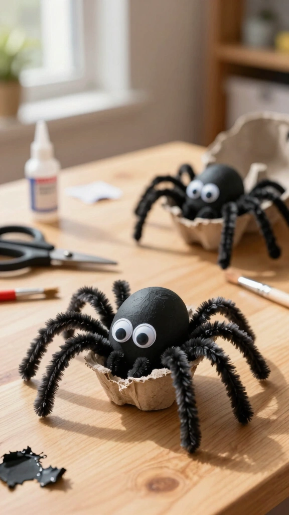 Egg Carton Spiders