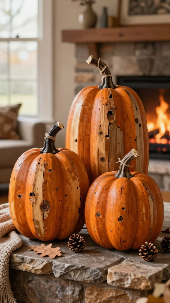 Pallet Wood Pumpkin Trio