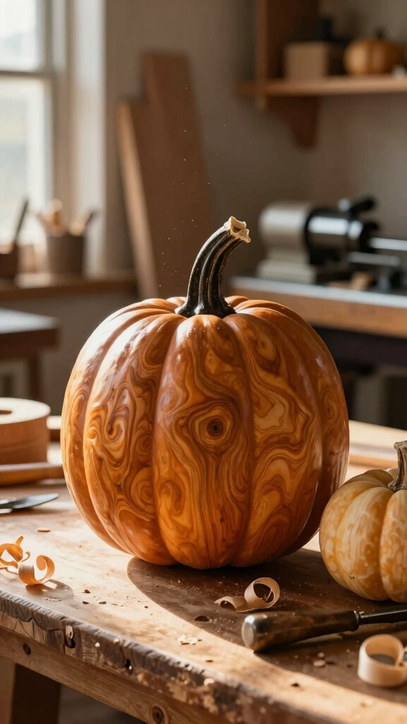 Turned Wood Pumpkins
