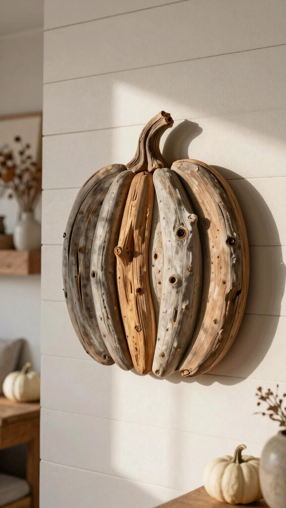 Driftwood Pumpkin Wall Art