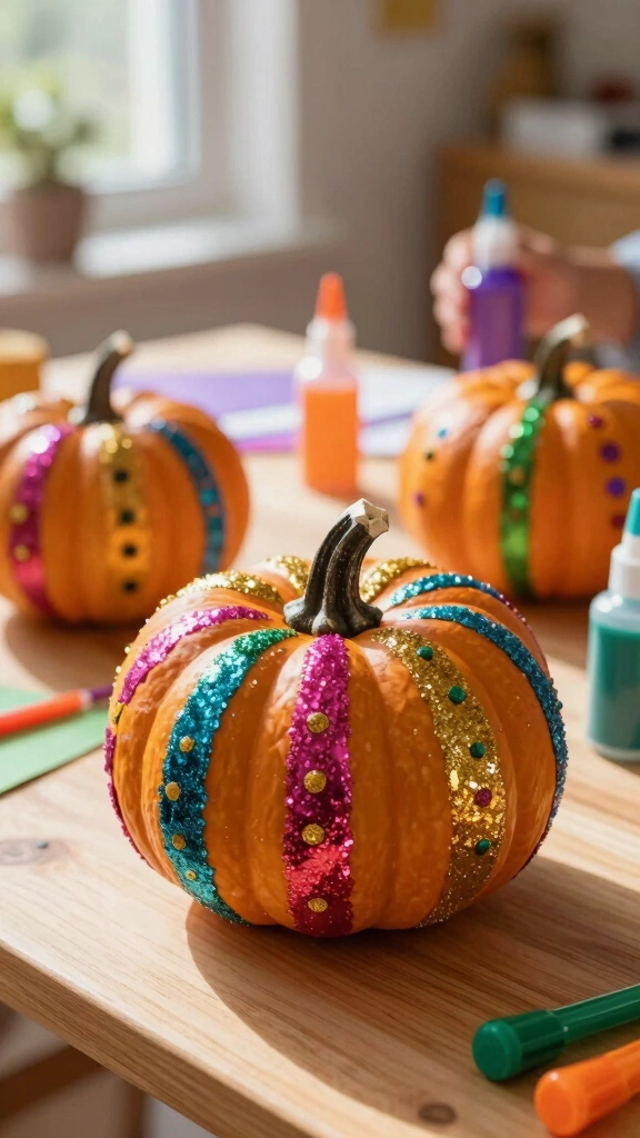 Glitter and Glue Pumpkins