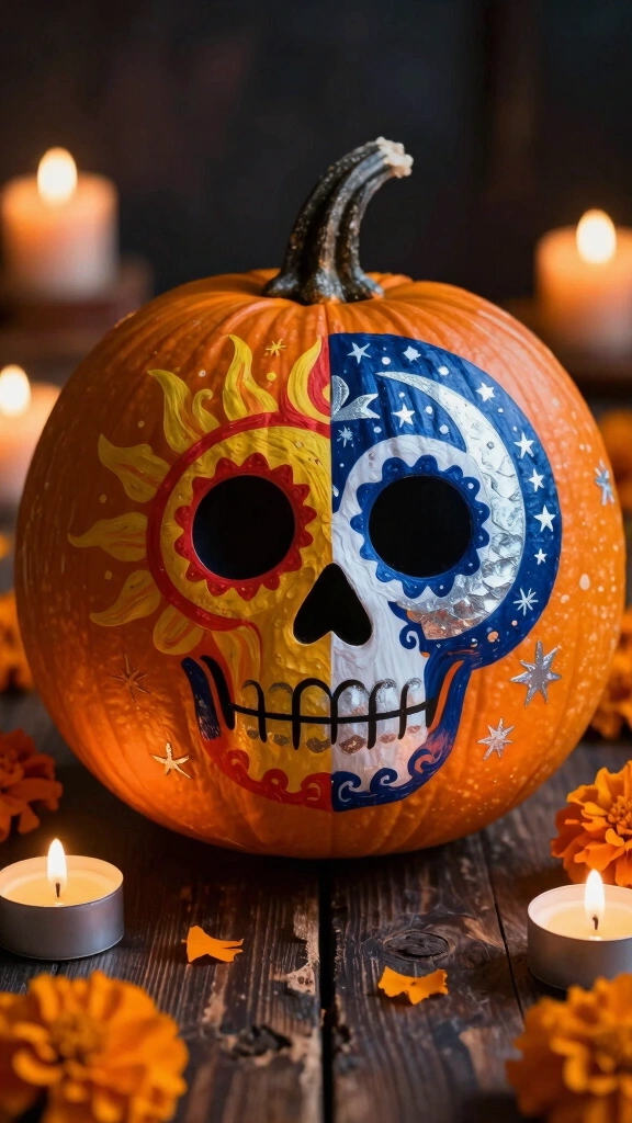 Sun and Moon Dual Calavera