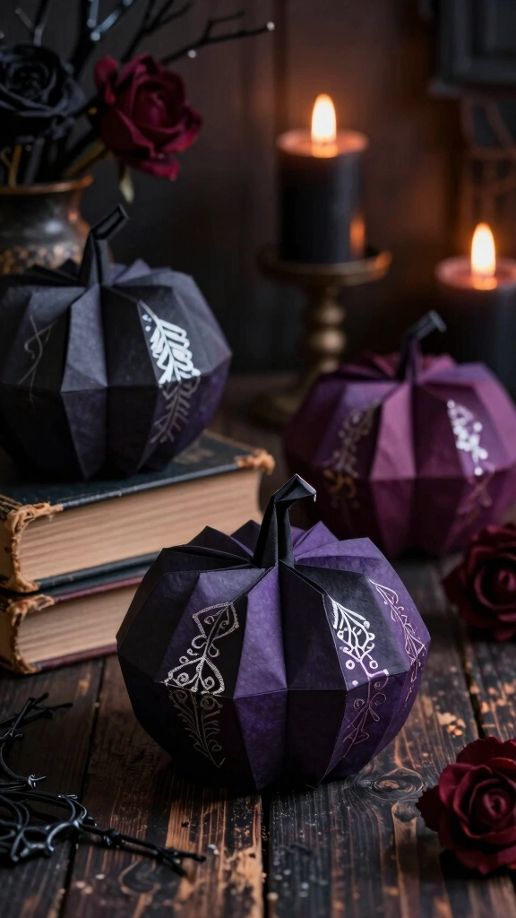 Creepy-Cute Gothic Origami Pumpkins