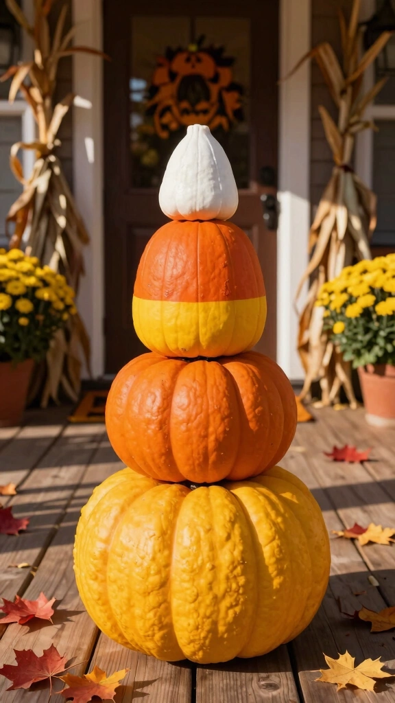 Stacked Candy Corn Topiary