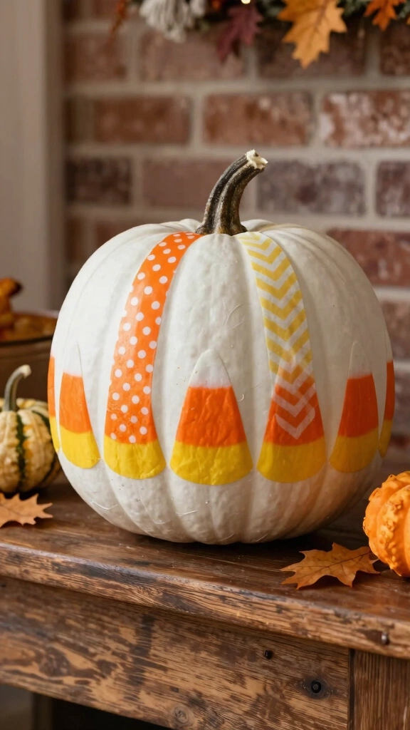 No-Carve Washi Tape Pumpkin