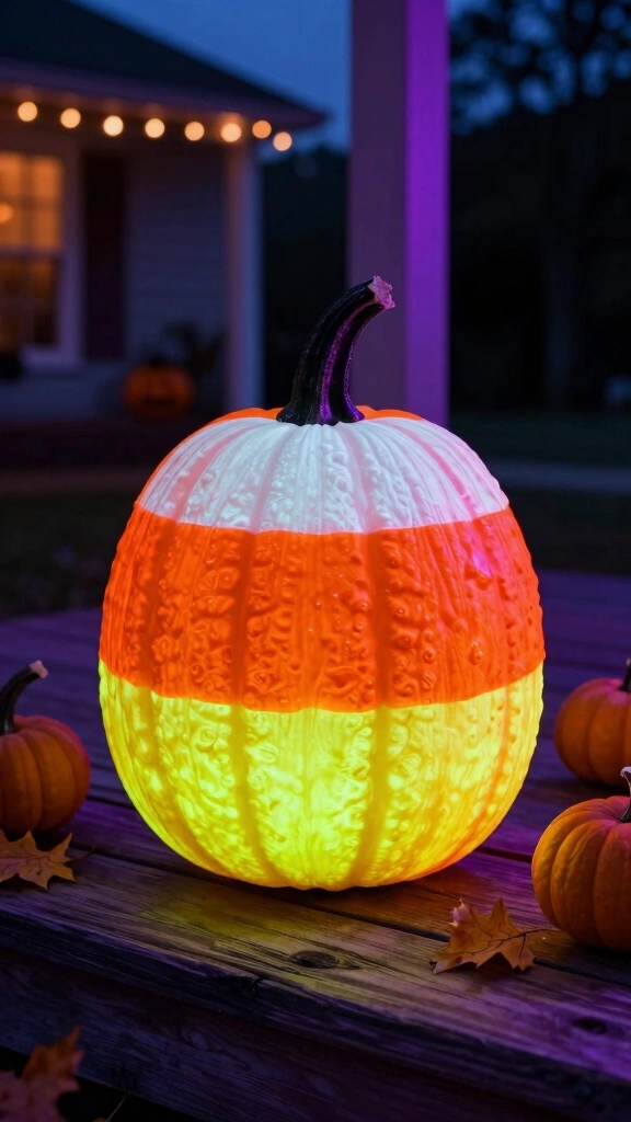 Glow-in-the-Dark Candy Corn Pumpkin
