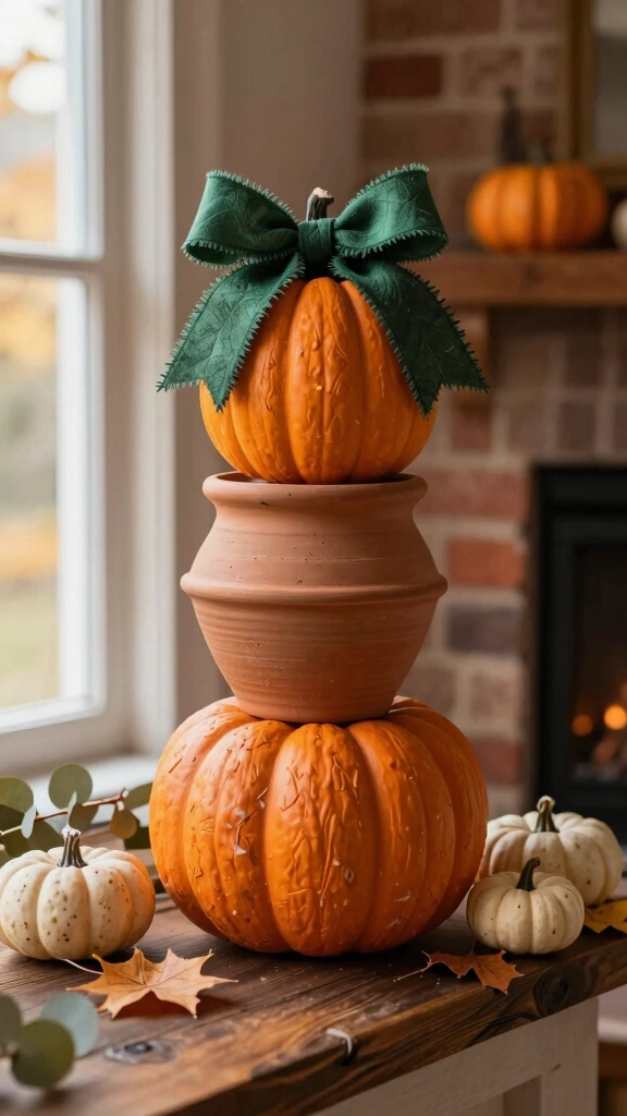 Terracotta Clay Pot Pumpkins