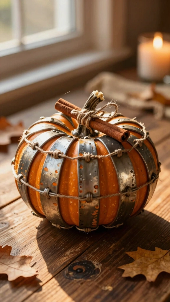 Mason Jar Lid Pumpkins
