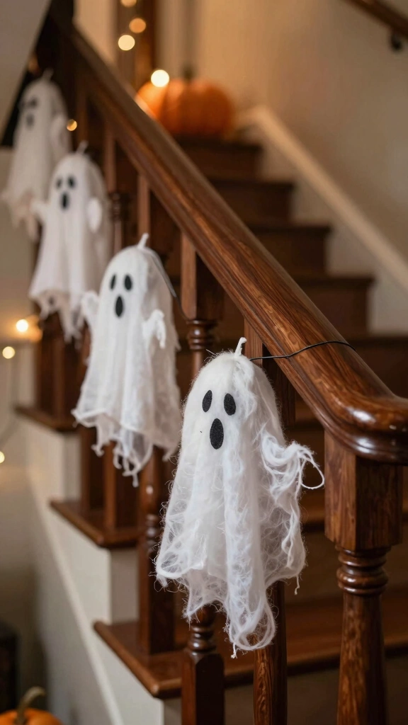 Creepy Cotton Ball Garlands