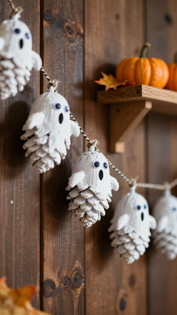 Painted Pinecone Ghouls