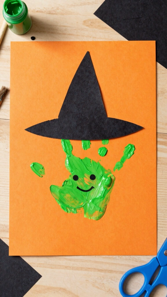 Classic Green Witch Handprint