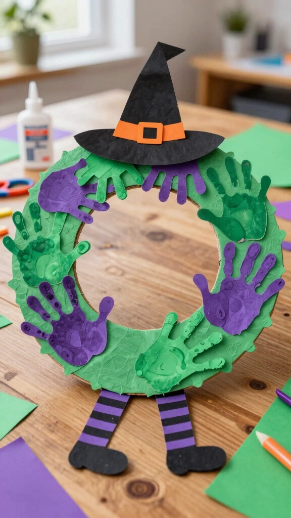 Witch Handprint Wreath