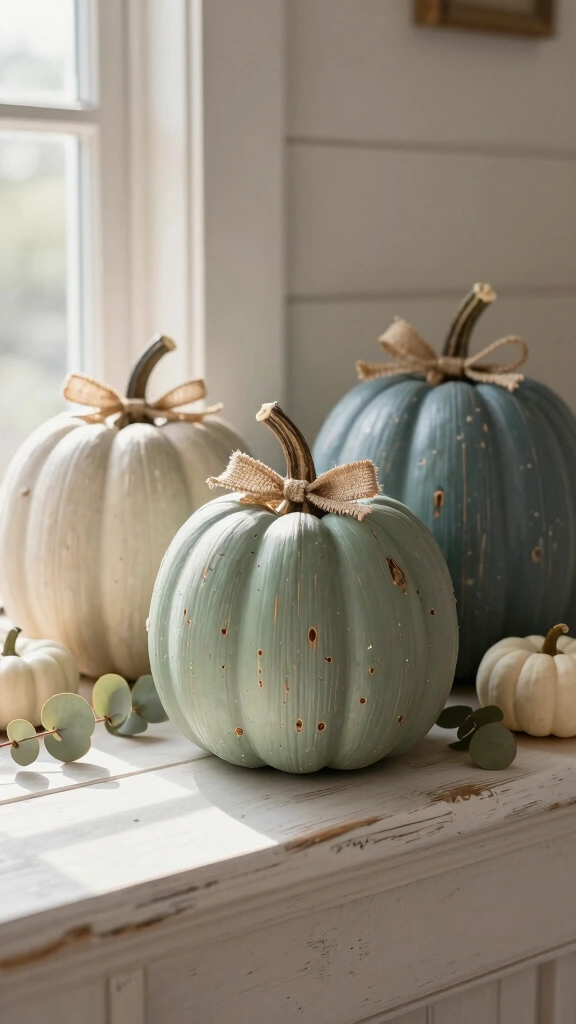 Shabby Chic Beadboard Pumpkins