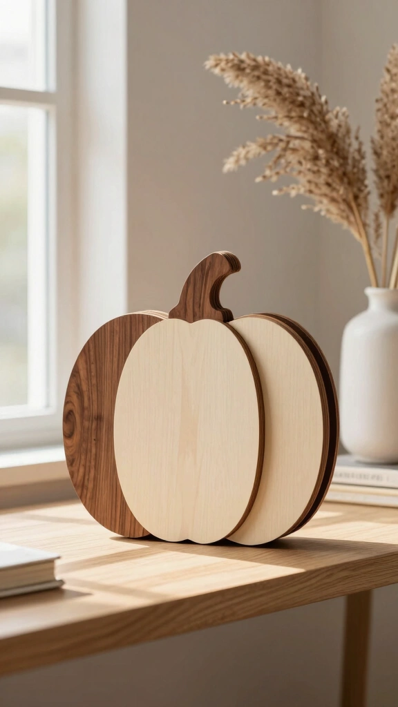 Modern Plywood Cutout Pumpkins