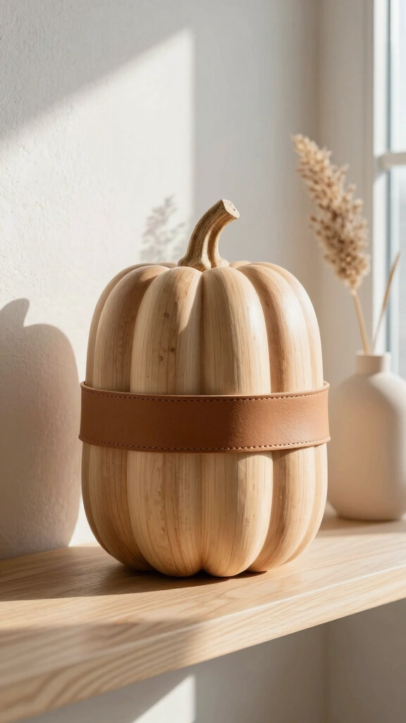 Minimalist Wooden Dowel Pumpkins