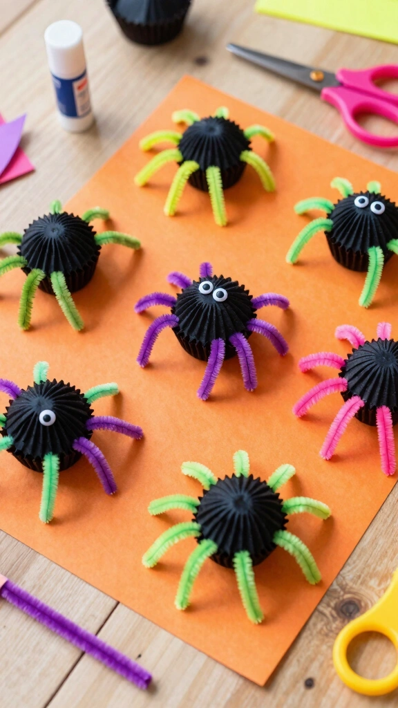 Cupcake Liner Spiders