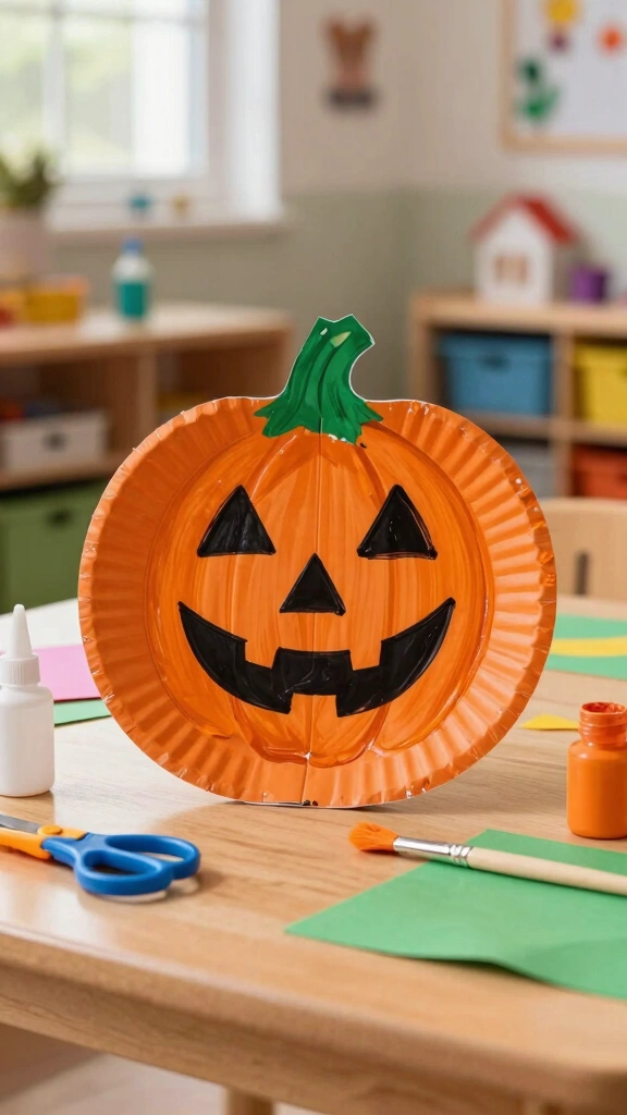 Paper Plate Pumpkins