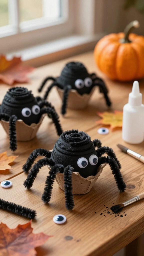 Egg Carton Spiders