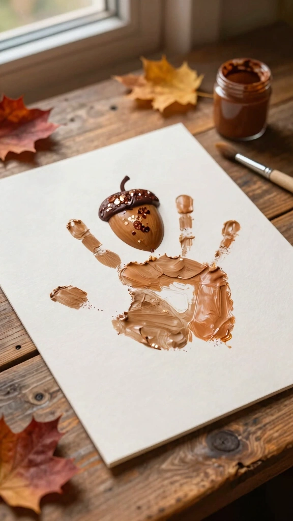 Keepsake Handprint Acorns