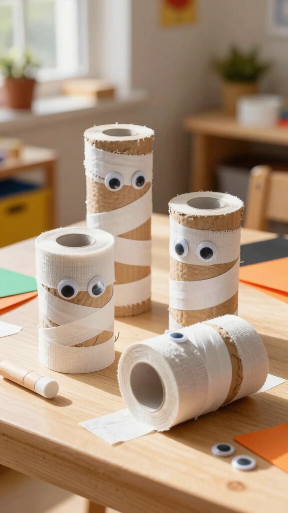 Toilet Paper Roll Mummies