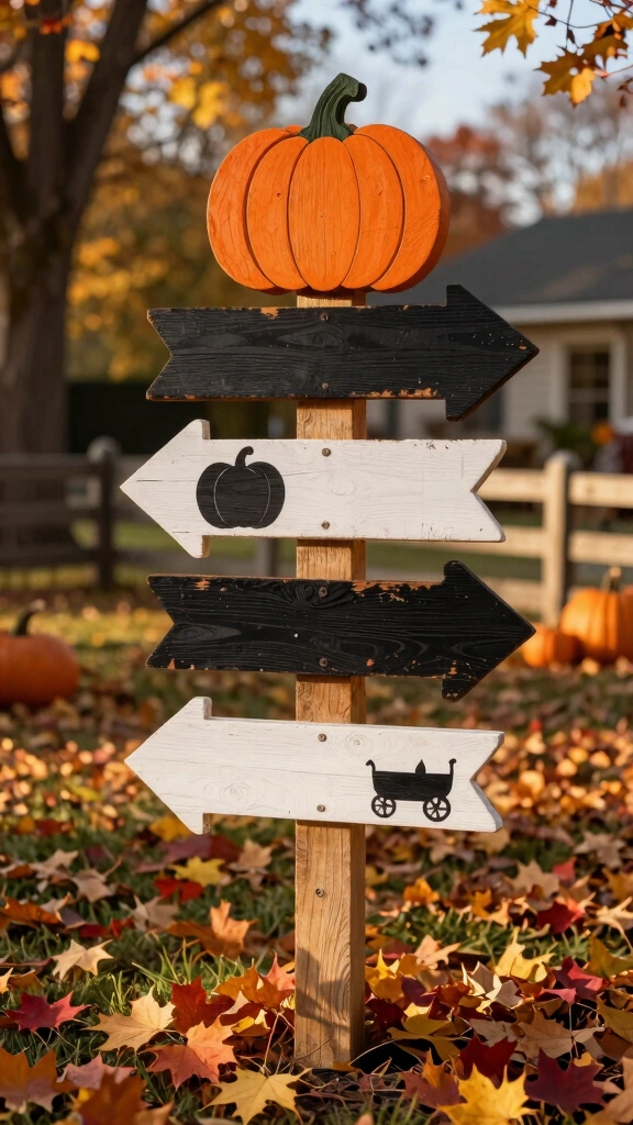 Pallet Wood Pumpkin Patch Directional Sign