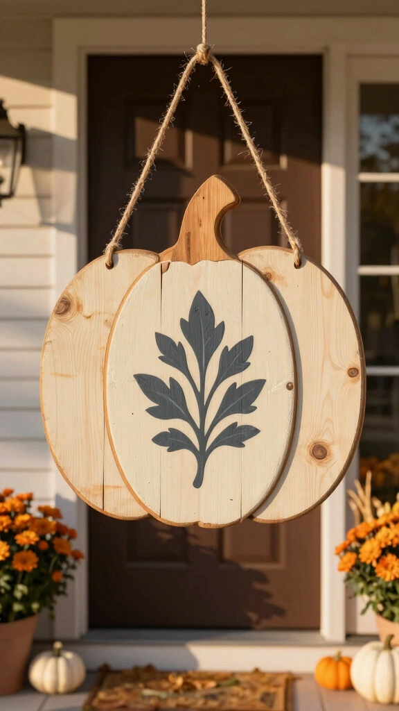Monogrammed Family Pumpkin Sign