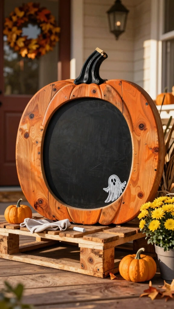 Chalkboard Paint Pumpkin for Countdown