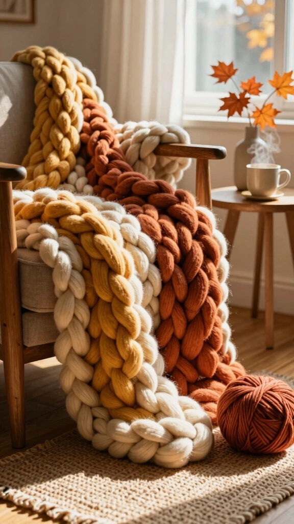 Arm-Knit Chunky Blankets