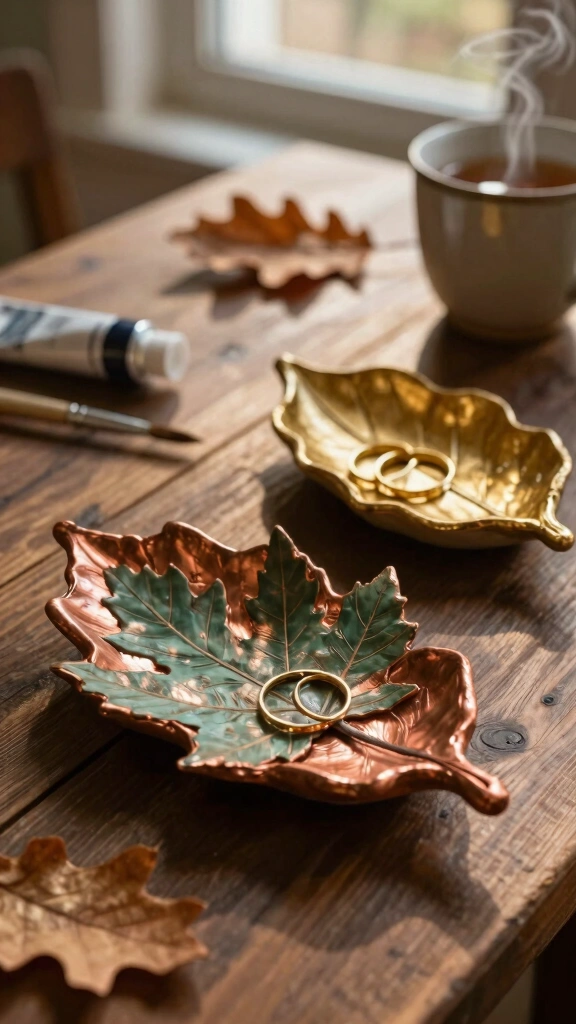Clay Leaf Trinket Dishes