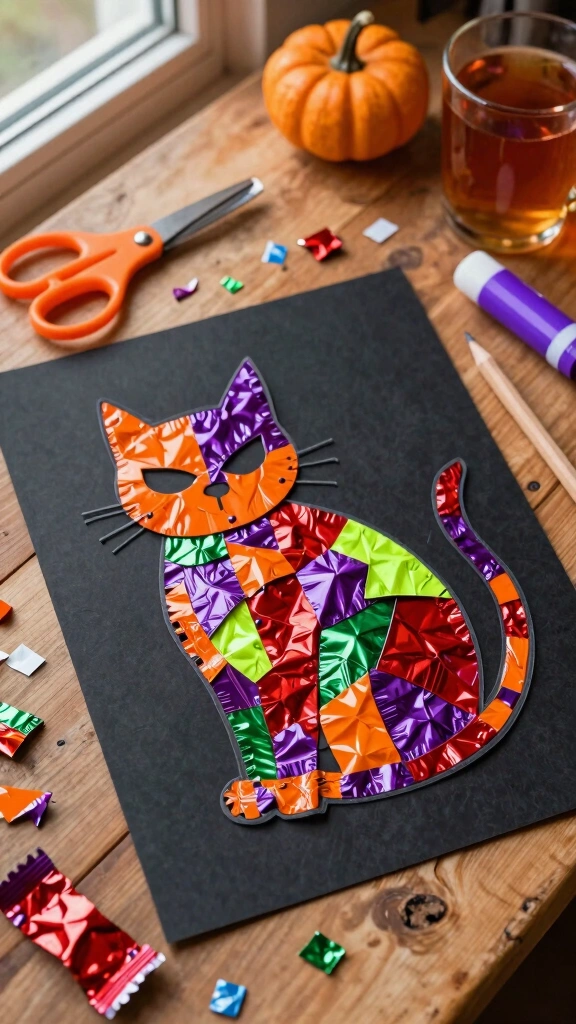 Spooky Candy Wrapper Collages